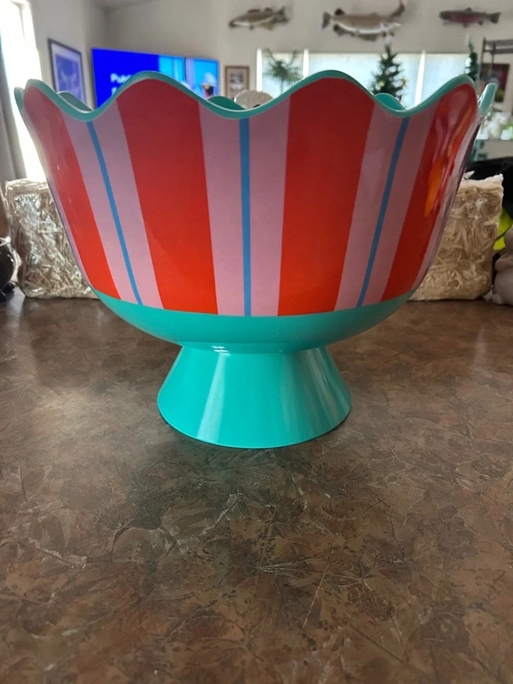 Jonathan Alder Summer Inspired Tulip Pedestal Serving Bowl